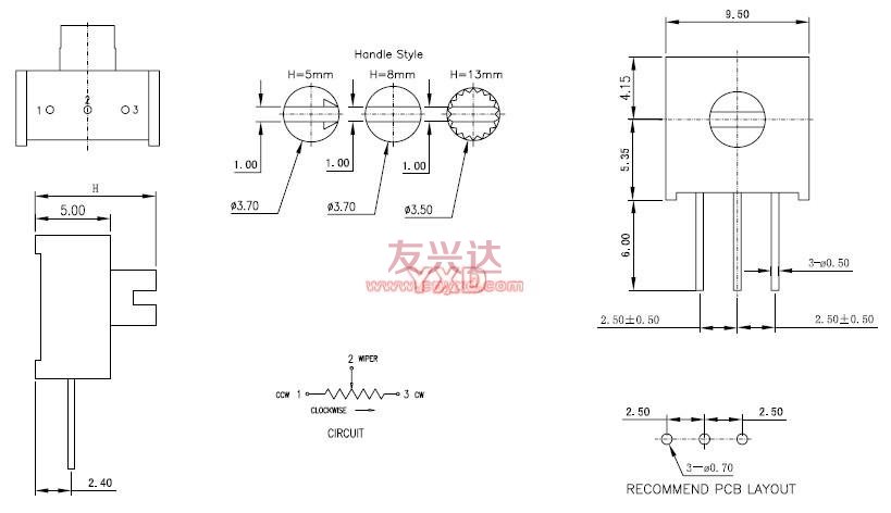 3386電位器_3386W_技術參數